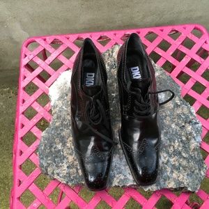 DKNY Mid Heels Oxfords Retro Brogues Wing Tip Lace